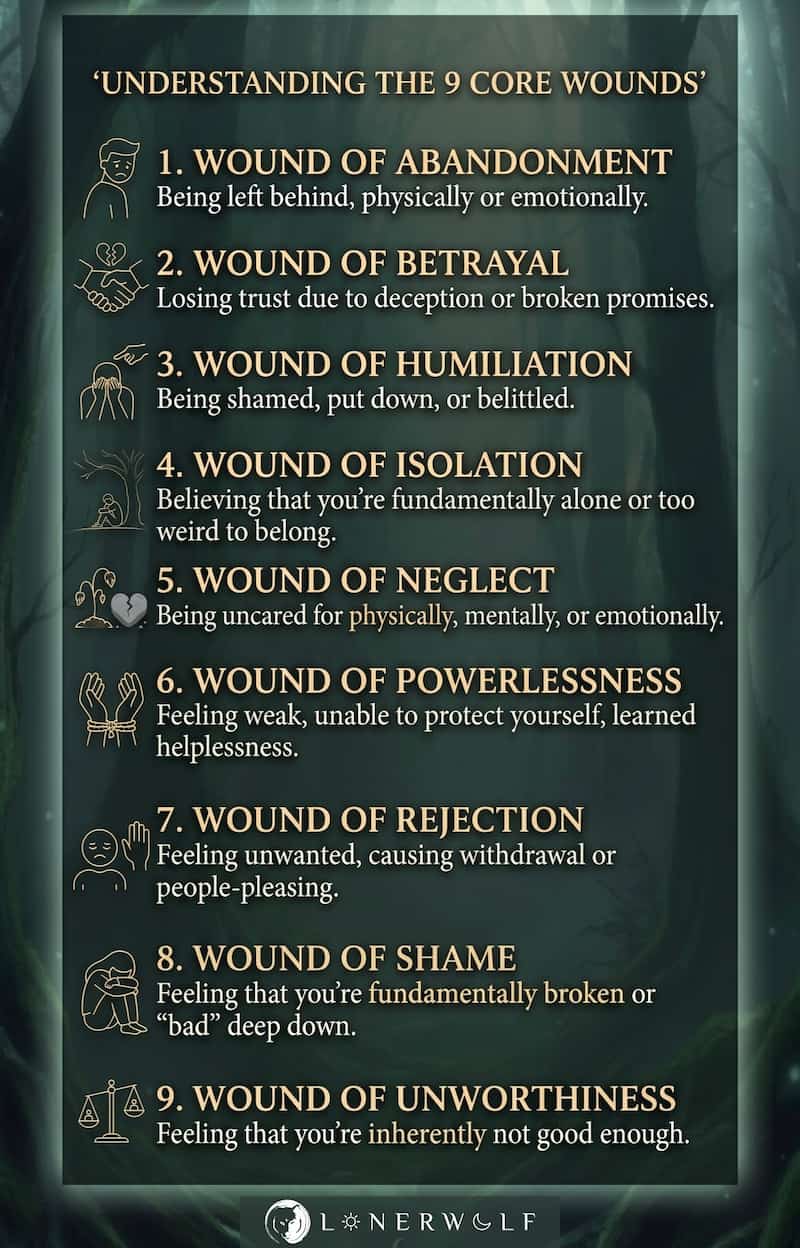 image of the nine core wounds