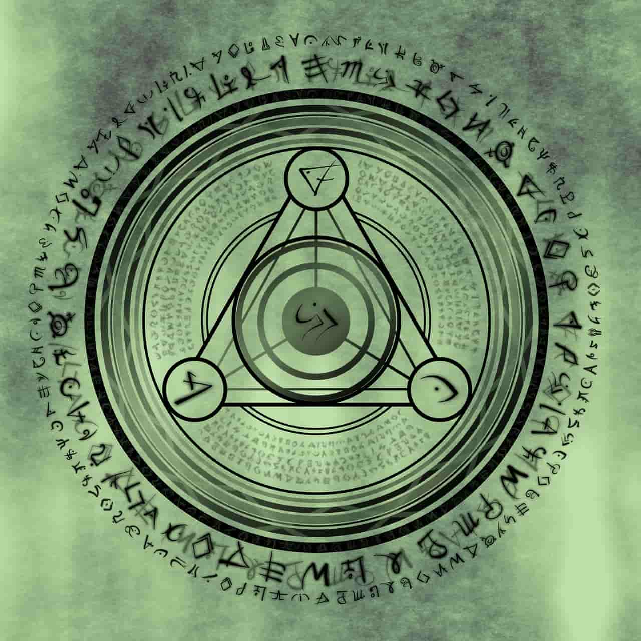 Image of a symbol that represents conjunction stage in spiritual alchemy