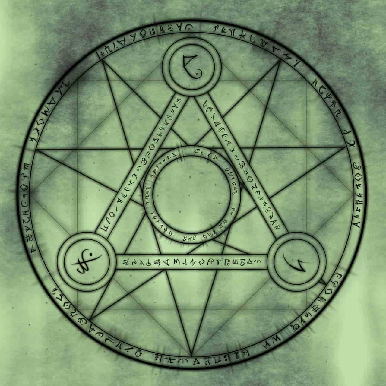 Image of a symbol that represents distillation stage in spiritual alchemy