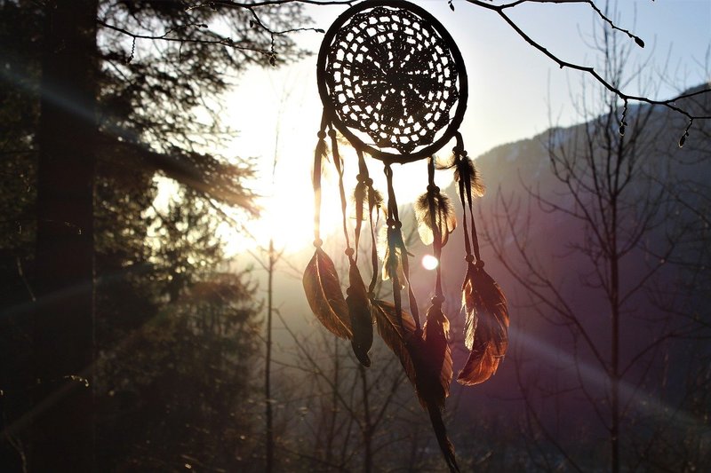 Image of a dream catcher in the sun