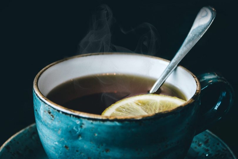 Image of a cup of soothing tea with lemon