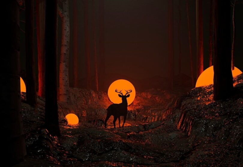 Image of a mystical deer symbolic of the soul