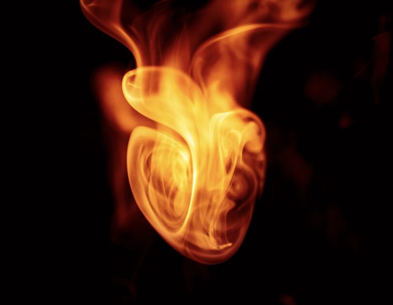 Image of a fire heart