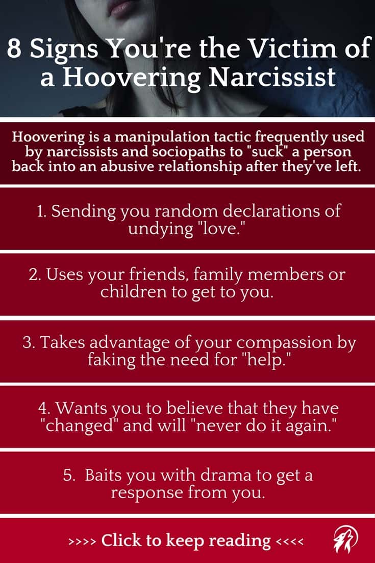 8 Signs Youâ€™re the Victim of an Abusive â€œHooveringâ€  Narcissist â‹† LonerWolf