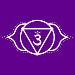 Ajna third eye chakra healing symbol image