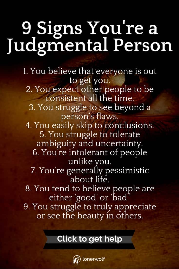 13 Signs You’re a Judgmental Person (and How to End the Habit) ⋆ LonerWolf