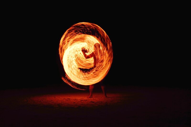 Image of a fire dancer