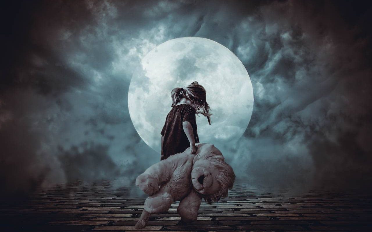 Image of a sad and wounded inner child