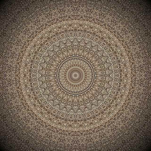 Image of an intricate brown mandala