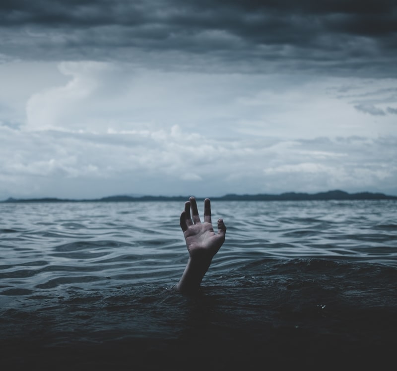 Image of a person drowning