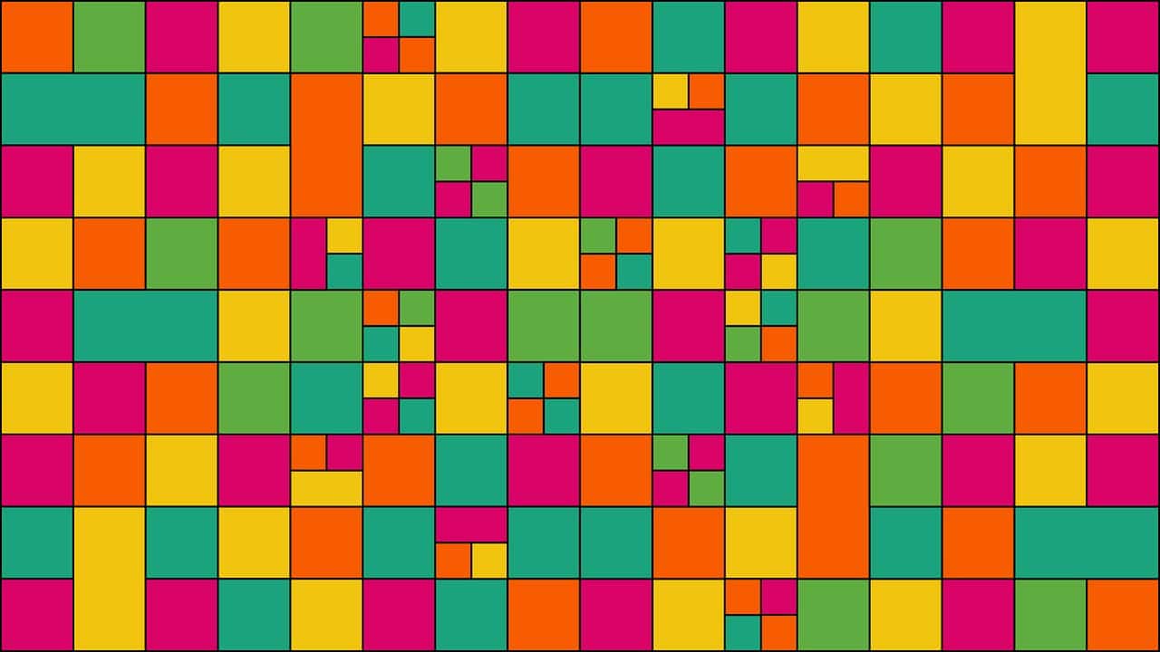 Image of cells and squares drawn for art therapy