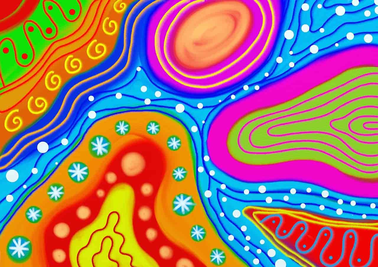 Image of some circles and waves for art therapy