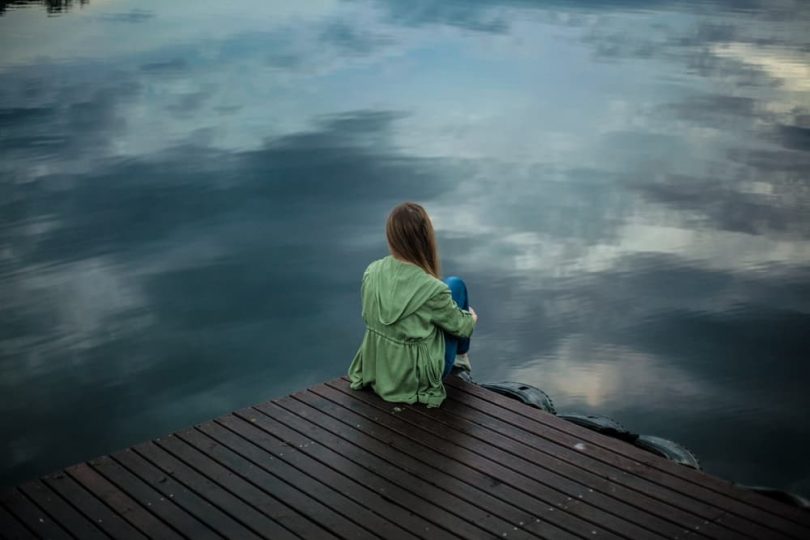 Image of a woman in solitude soul searching