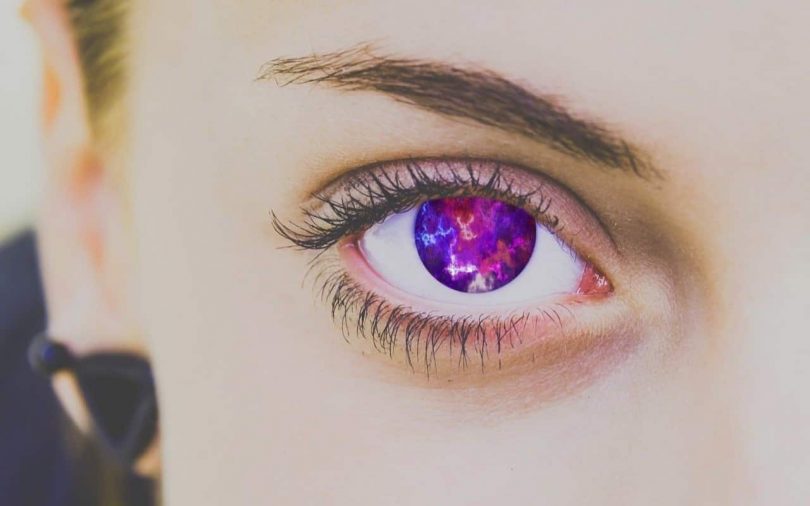 Image of a colorful woman's eye symbolizing spiritual narcissism