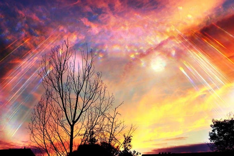 Image of a mystical colorful sky