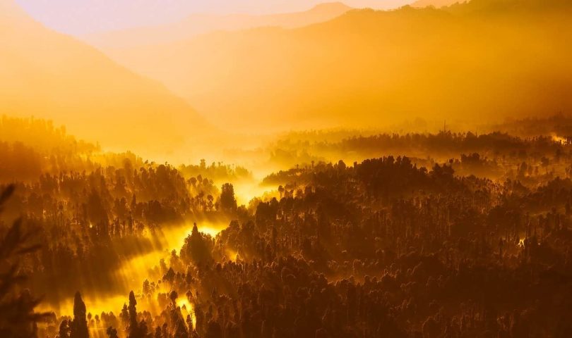 Image of a golden valley symbolic of the spiritual journey