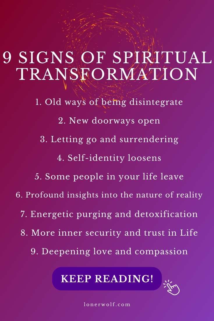 Spiritual Transformation 9 Signs You're Evolving ⋆ LonerWolf