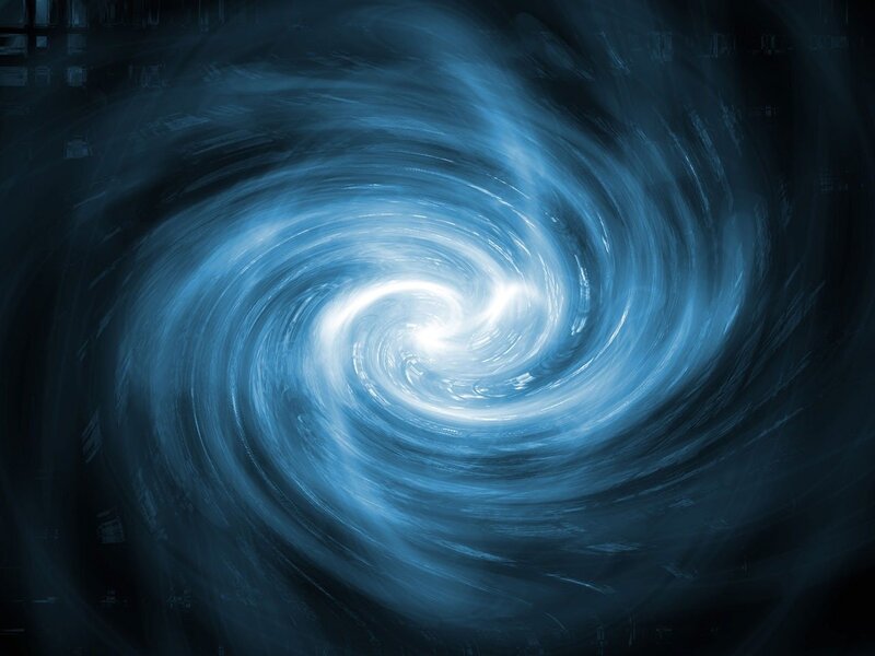 Image of a blue swirl of energy