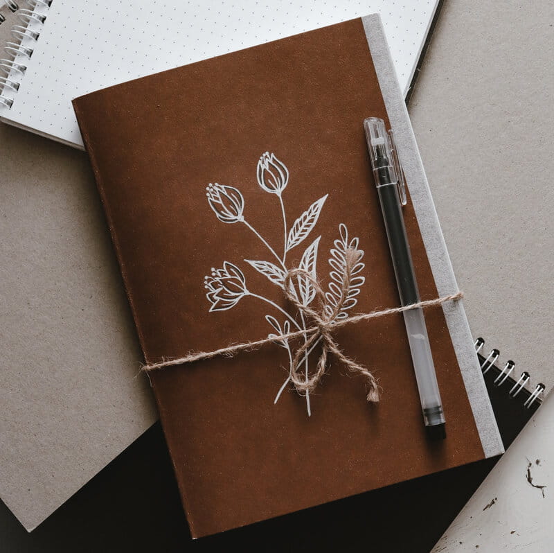 Image of a rustic spiritual journal