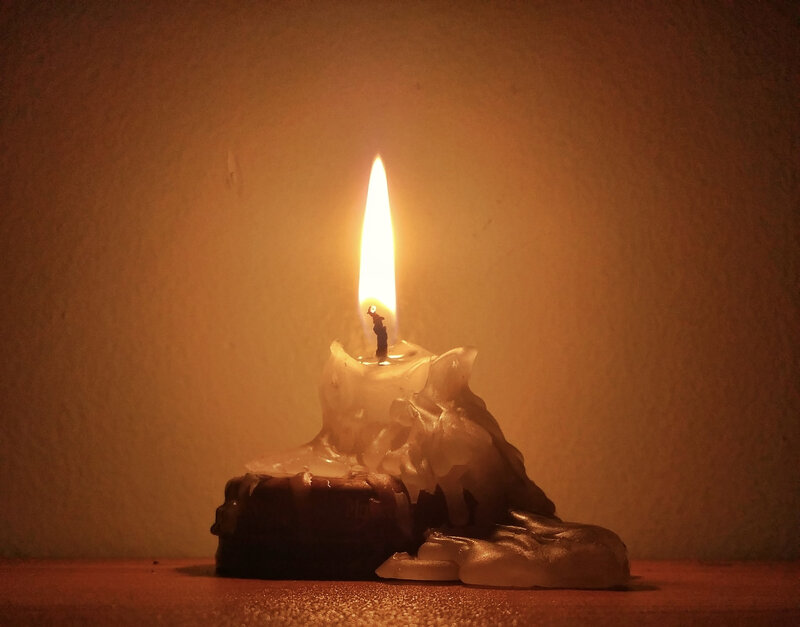 Image of a candle used for journaling