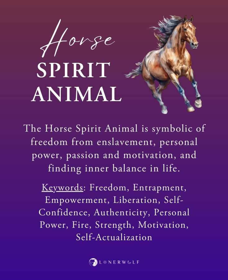 Horse Spirit Animal Meaning Symbolism Worksheet LonerWolf