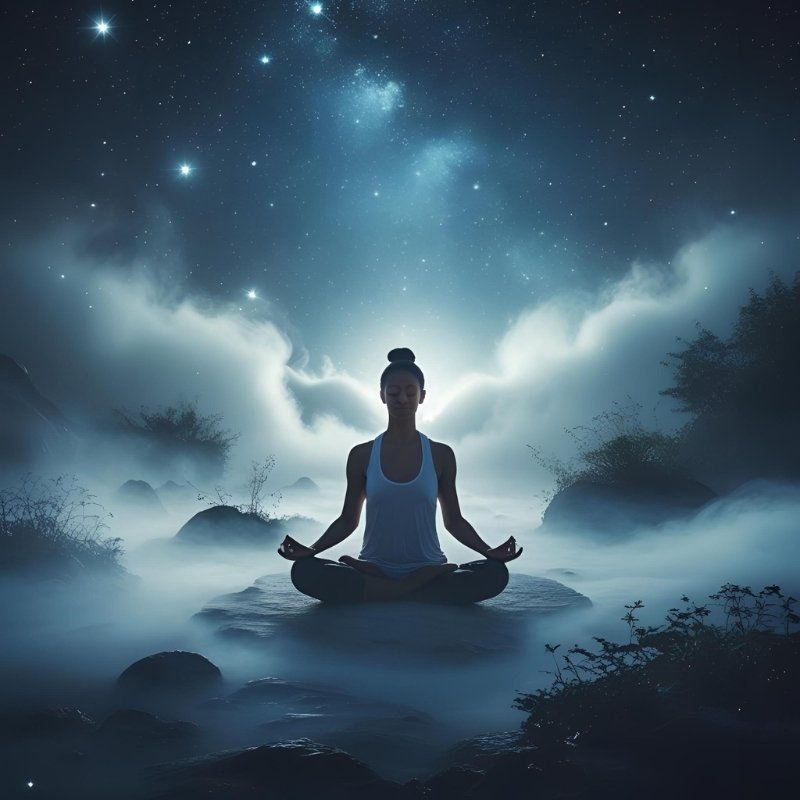 Image of a person meditating