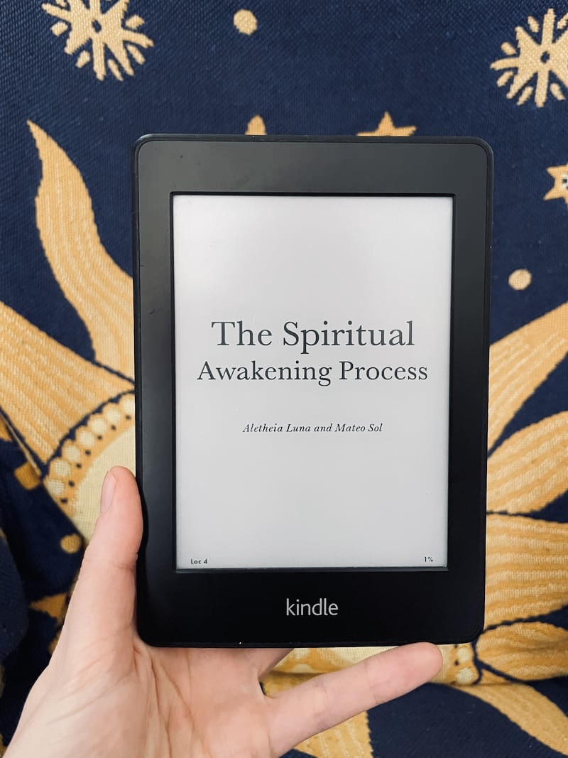 Image of the Spiritual Awakening Process book on an ereader