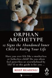The archetype of the orphan, inner child, work, healing, journaling suggests an image of trauma therapy
