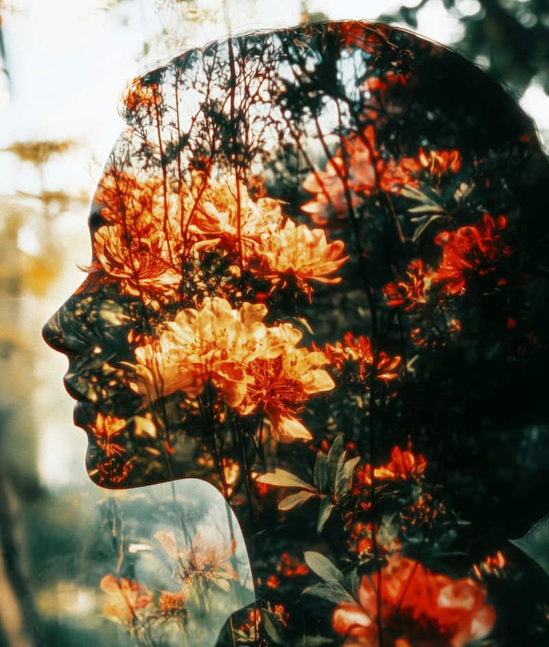 Image of a person with flowers symbolizing how to regulate your nervous system